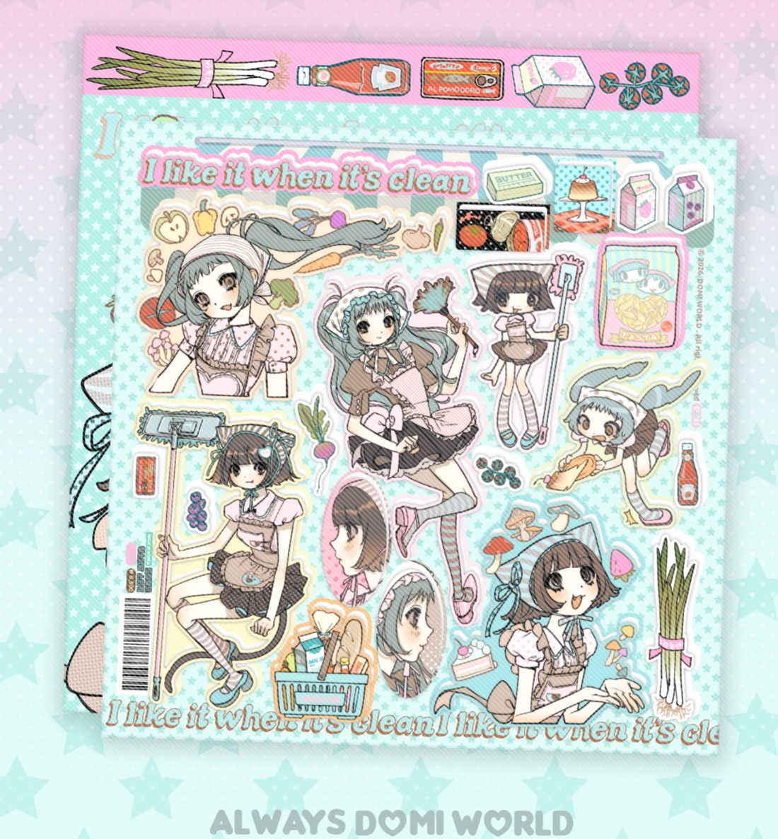 Domi World Cleaning Duty Sticker
