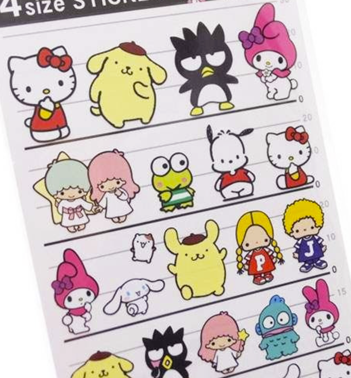 Sanrio 4 Size Sticker [Sanrio Family]