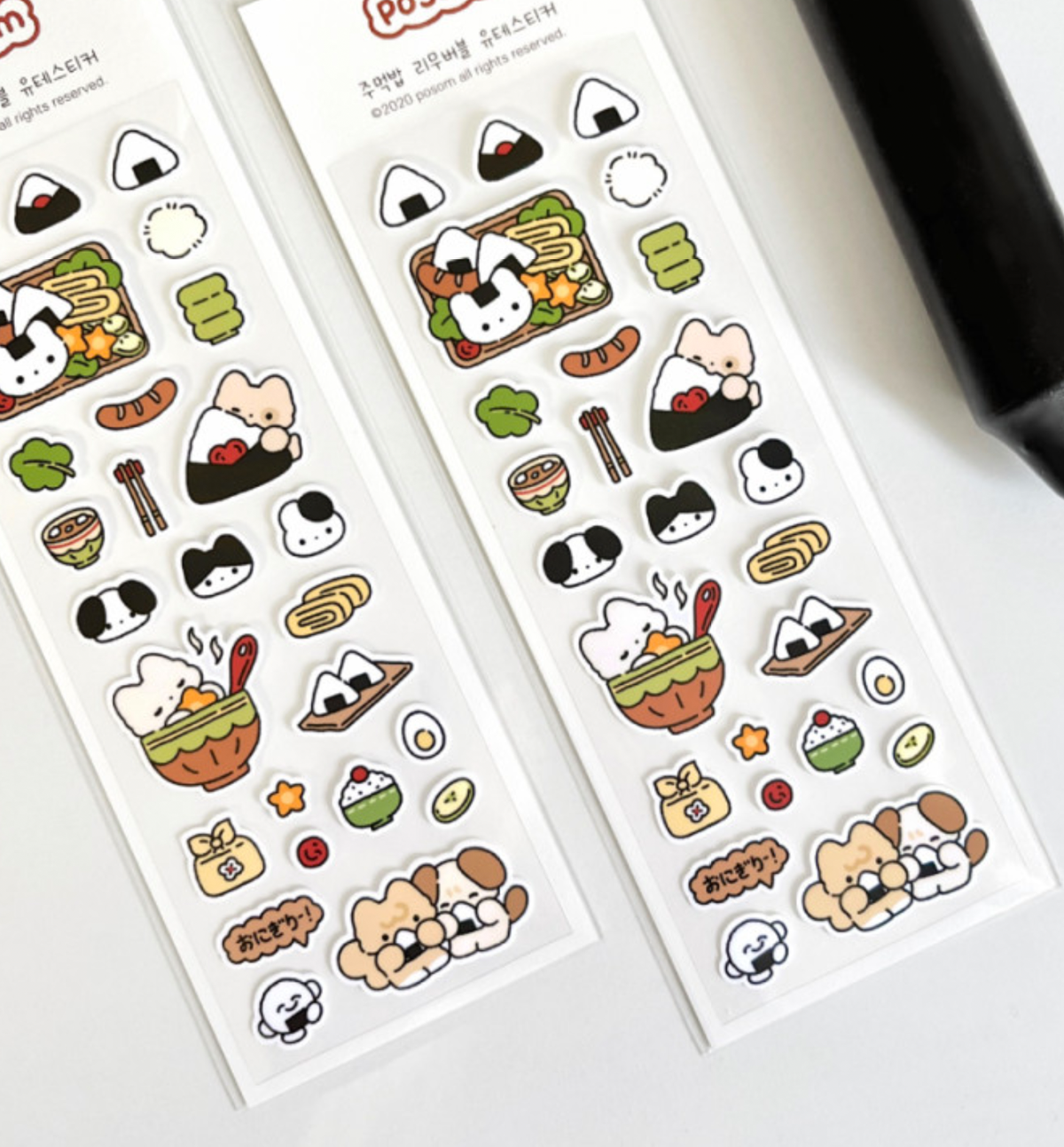 Puffed Rice Sticker Rice Ball Seal Sticker