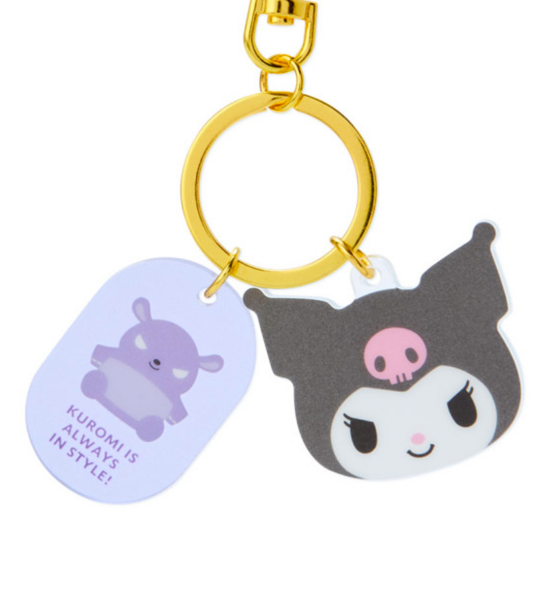 Sanrio Face Acrylic Keychain [Kuromi]
