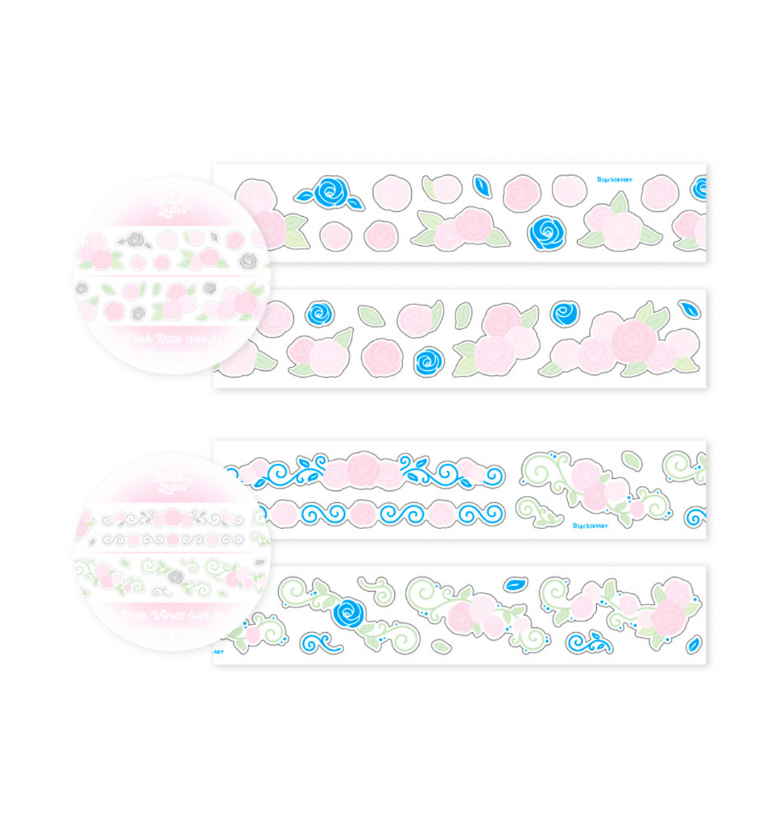 Rose Garden Rose Kiss Cut Washi Tape Ver. 2