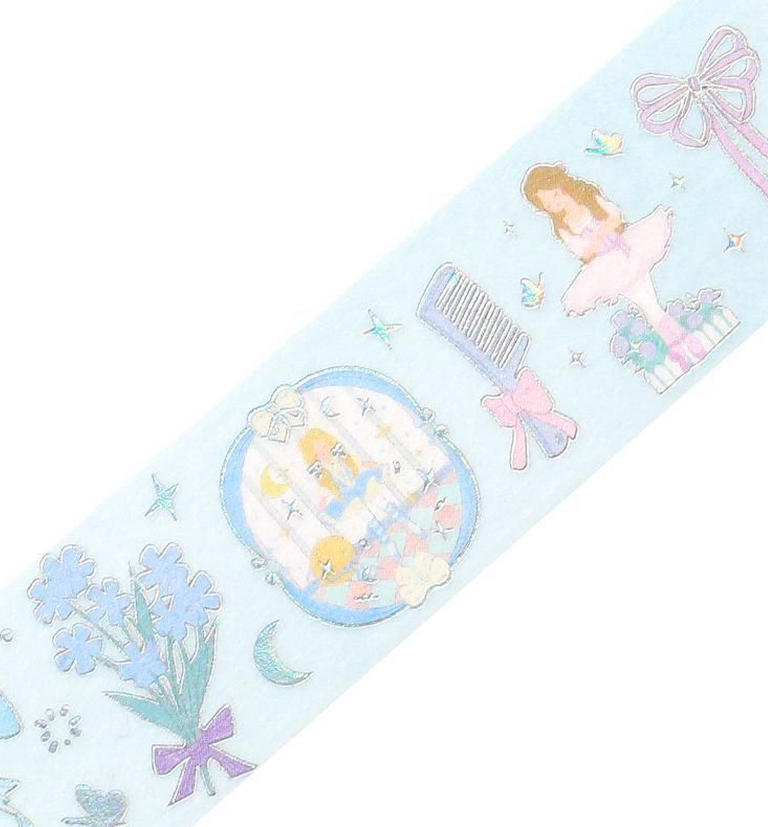Ballerina Blue Washi Tape [Foil Stamping]
