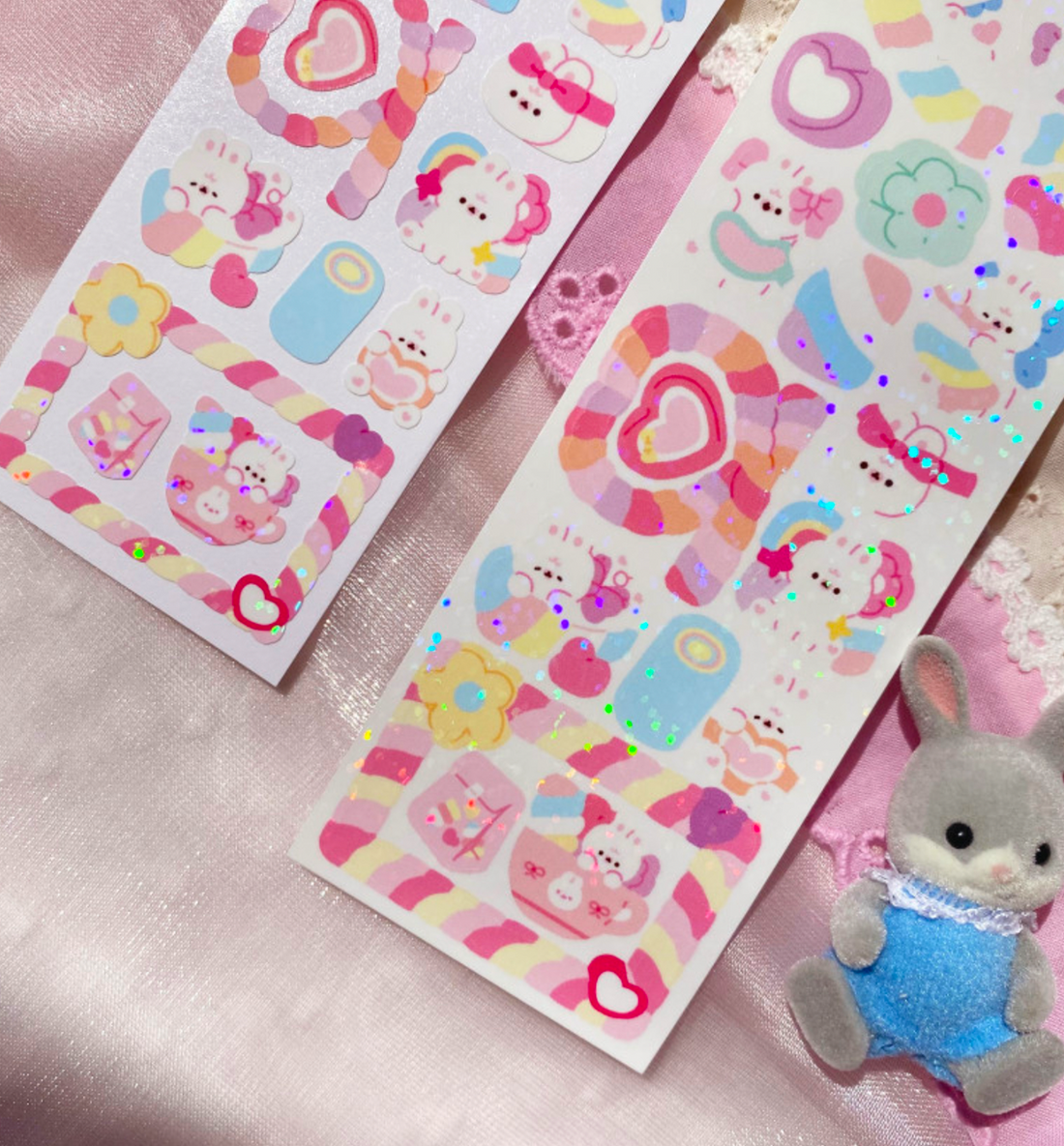 Marshmallow Frame Hologram Seal Sticker