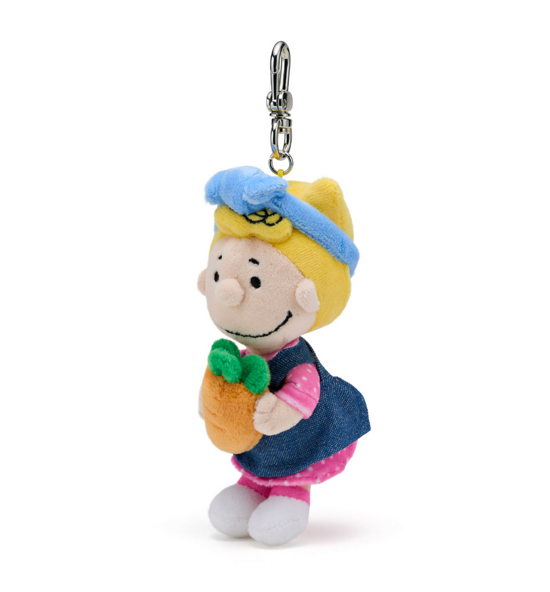 Peanuts Snoopy Sally Carrot Farmer Plush Keyring