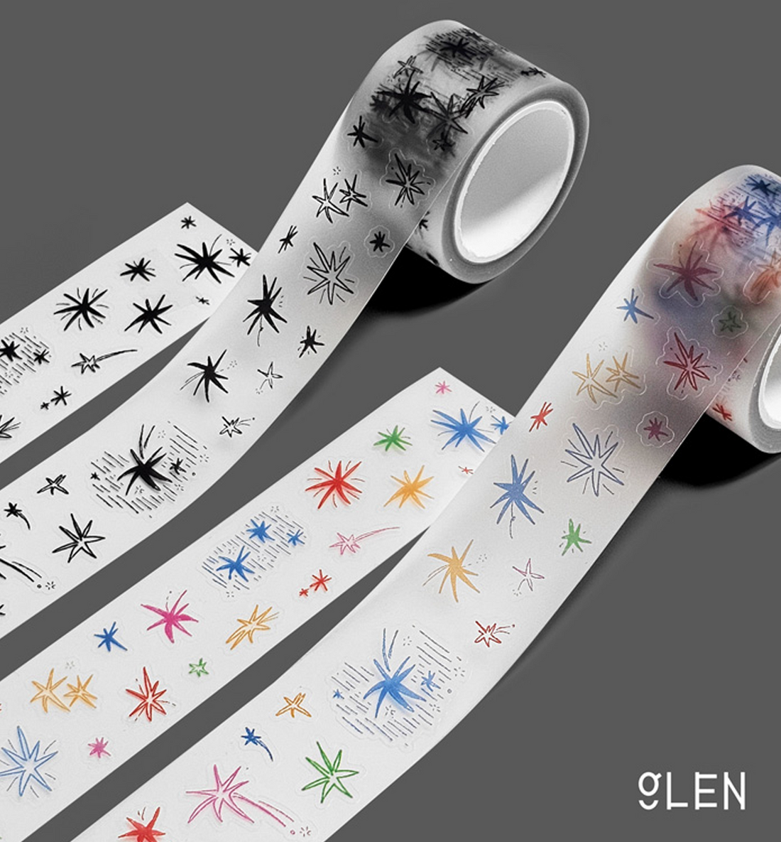 Shooting Star Kiss Cut Washi Tape [2 Colors]