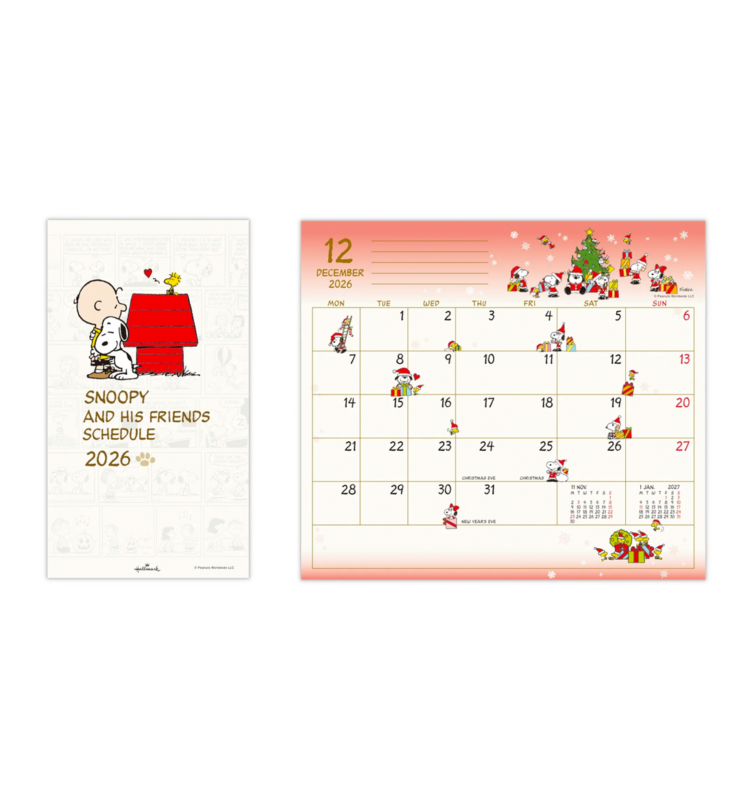 [JAPAN] 2026 Peanuts Snoopy Slim Monthly Planner [Doghouse]