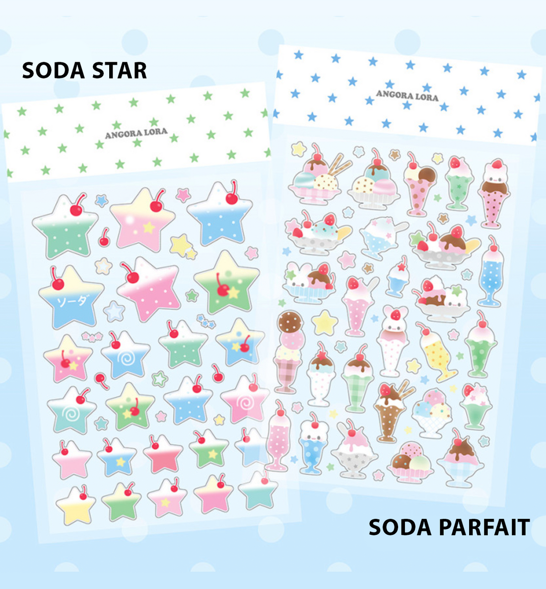 Soda Star & Soda Parfait Transparent Seal Sticker