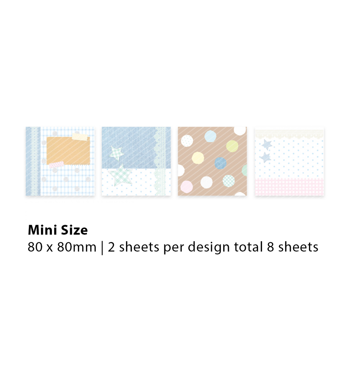 Denim Patchwork Sticker Paper Pack