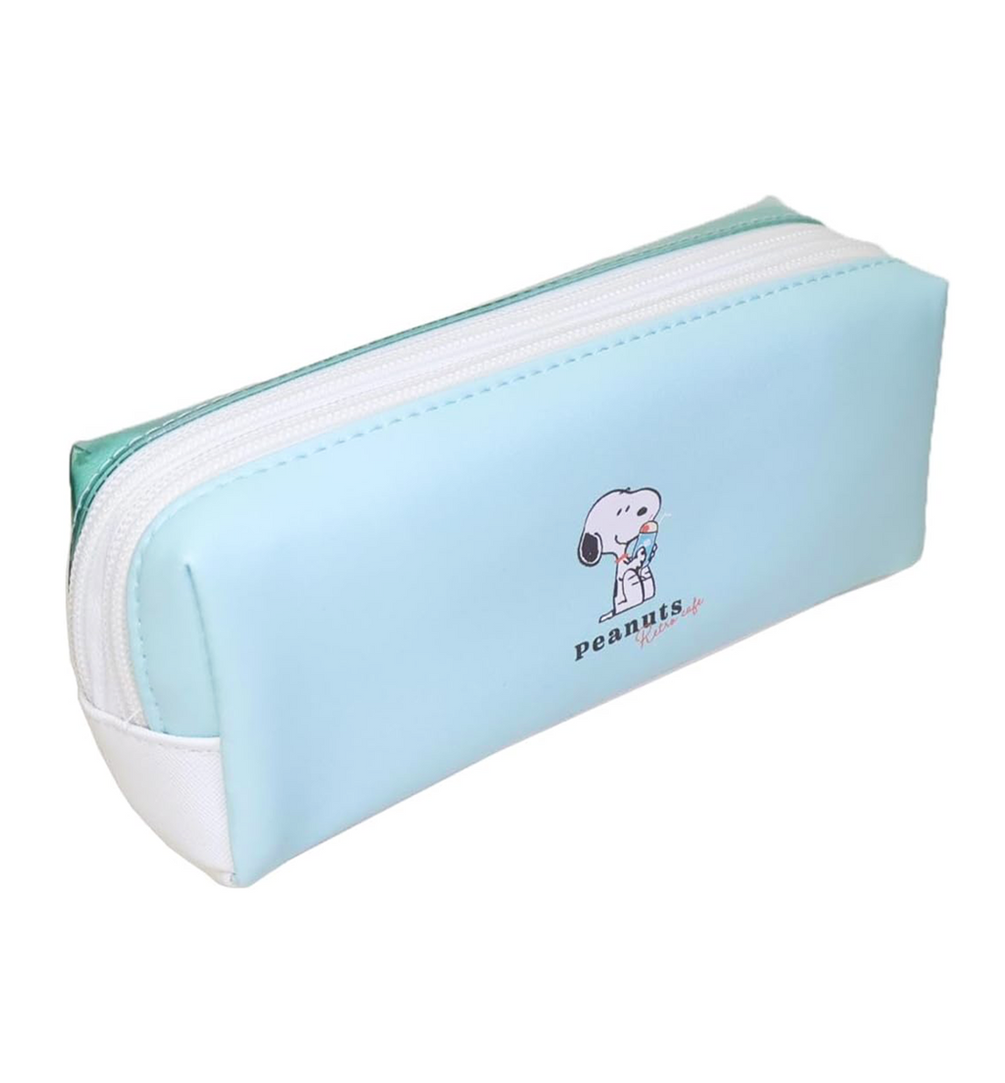 [JAPAN] Peanuts Snoopy Clear Twin Zipper Pen Case