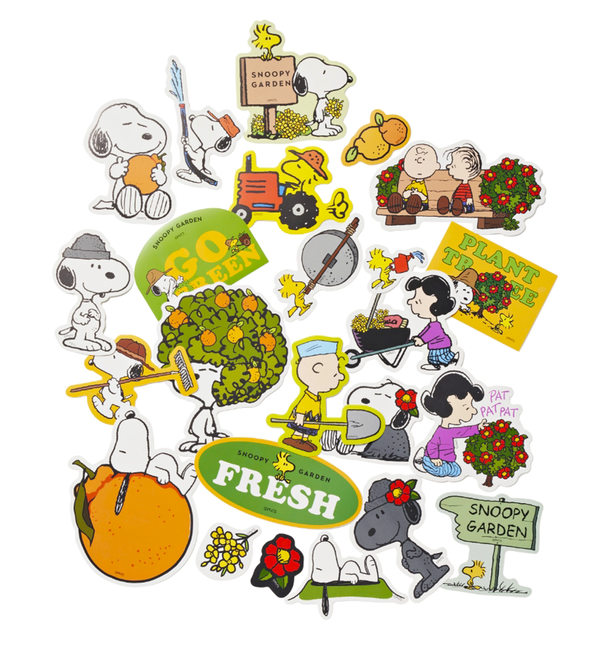 Peanuts "Snoopy Garden Edition" Scrap Sticker Pack [24 Pieces]