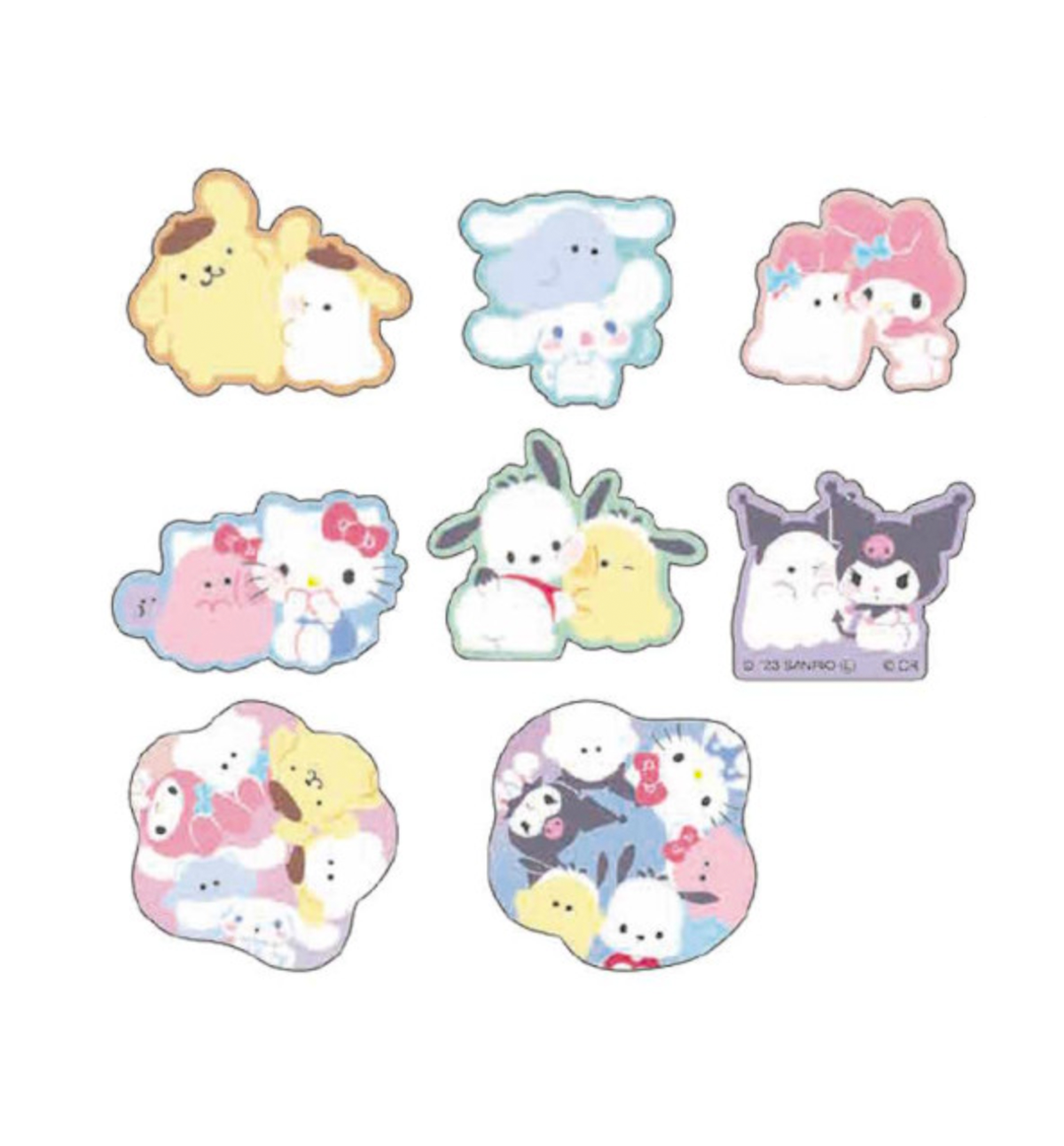 Sanrio x Obakenu Clear Sticker [Characters]