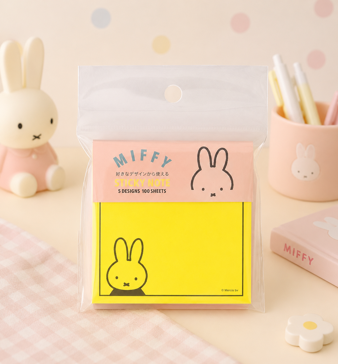 Miffy Fluorescent Sticky Note [Yellow]