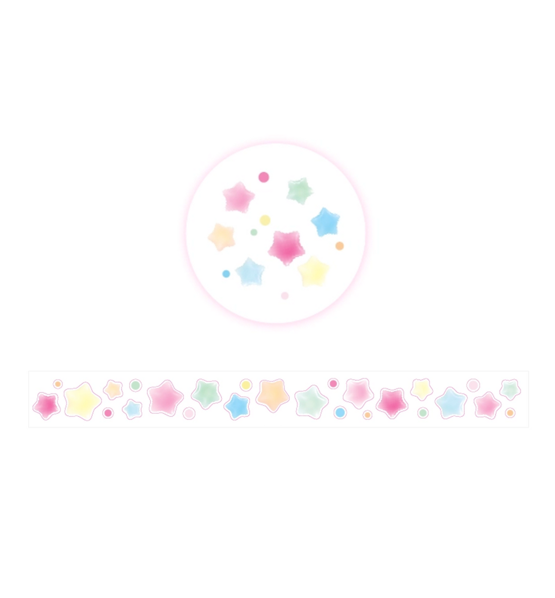 Rainbow Star Kiss Cut Washi Tape