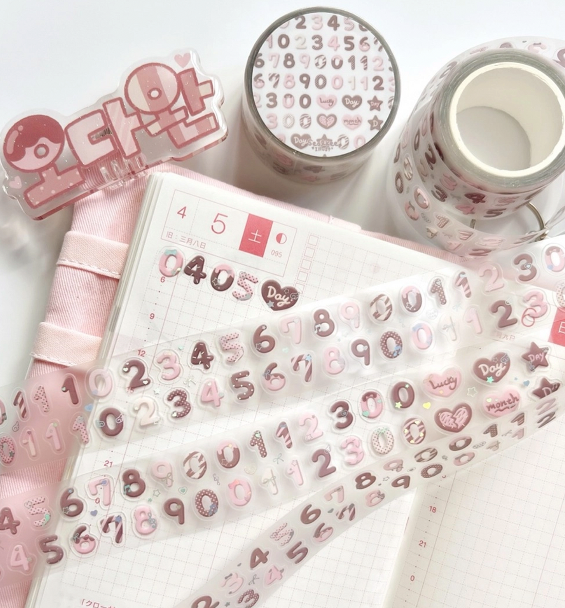 Chocolate Numbers Kiss Cut Washi Tape