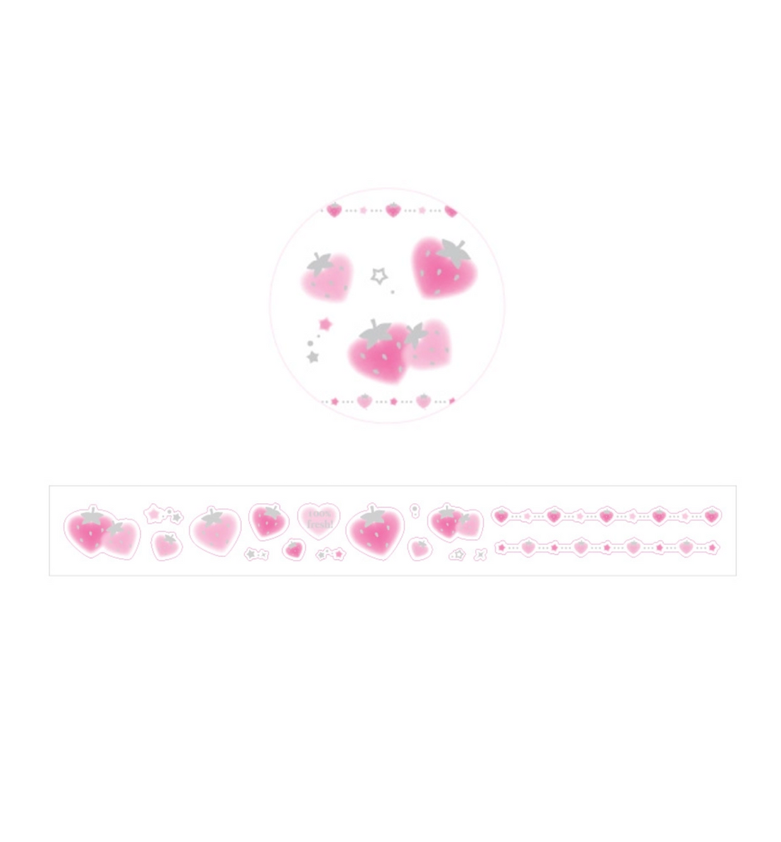 Strawberry Kiss Cut Washi Tape