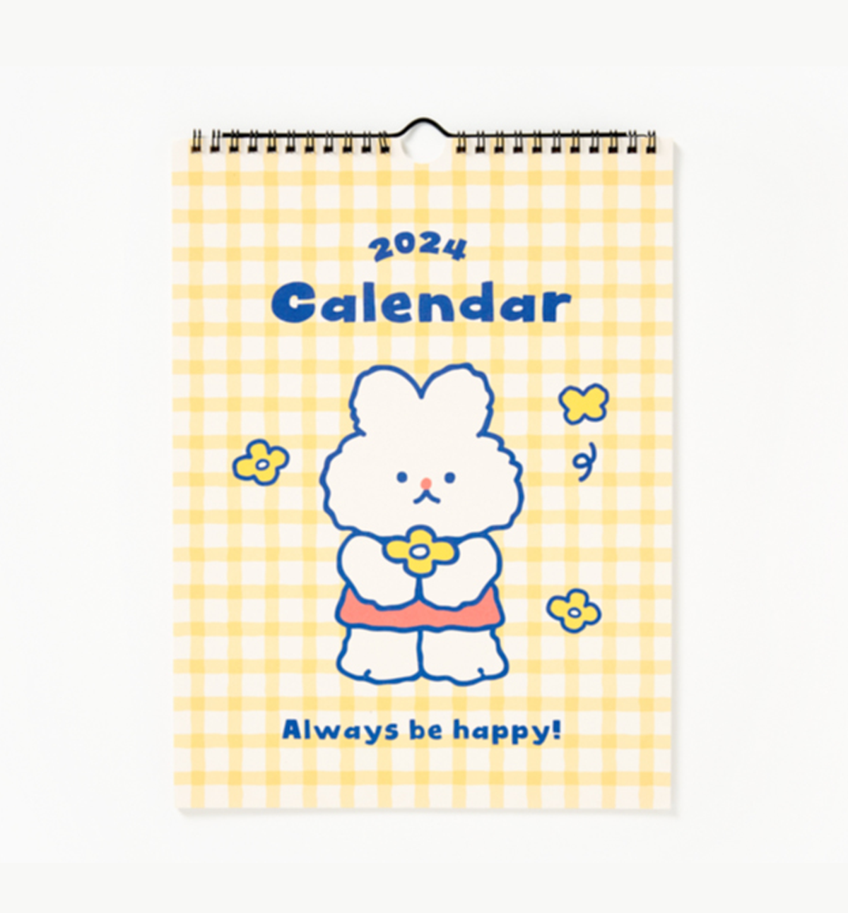 2024 Check Rabbit Wall Calendar