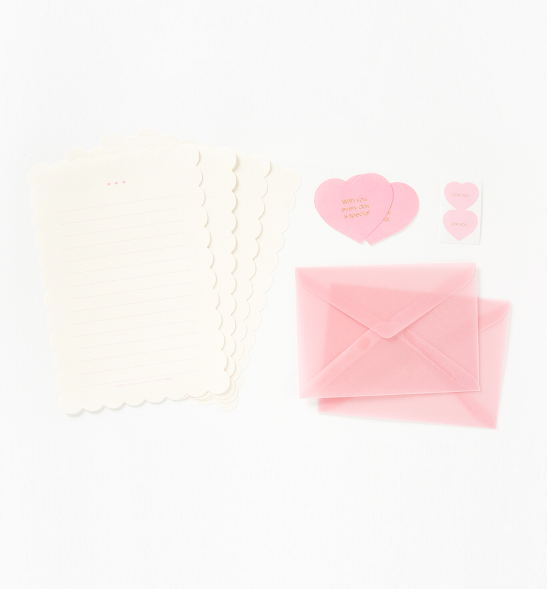 Heart Dome Tracing Letters & Envelopes