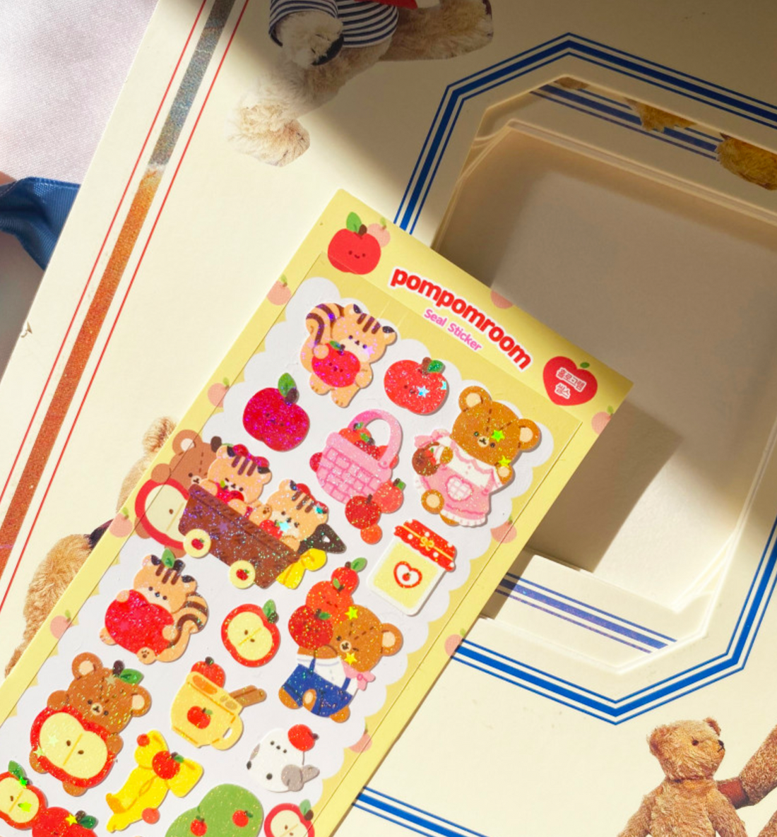Teddy's Honey Apple Seal Sticker