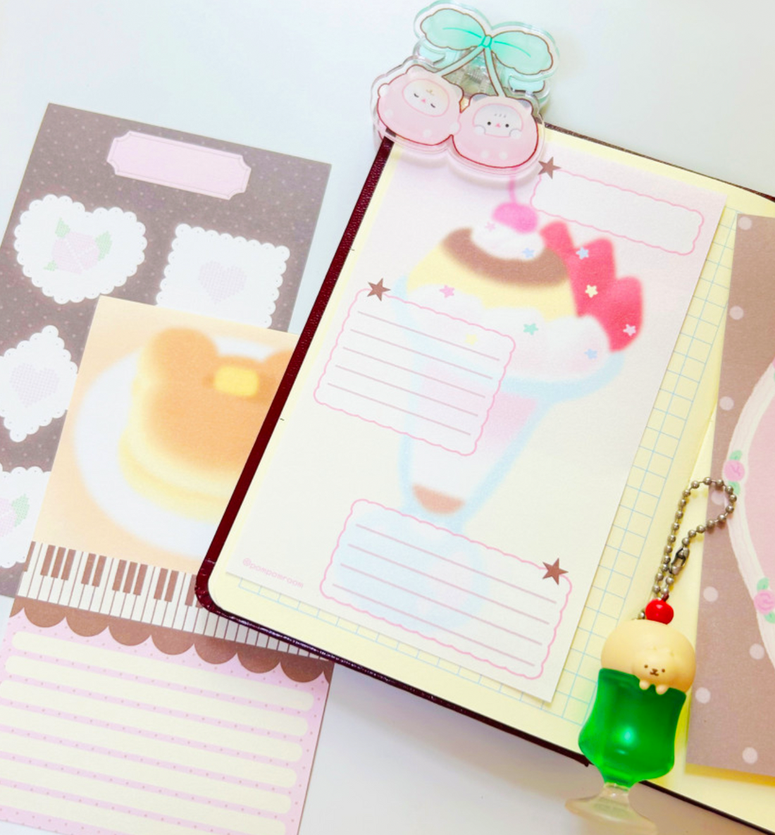 Vintage Rose Café Sticker Set