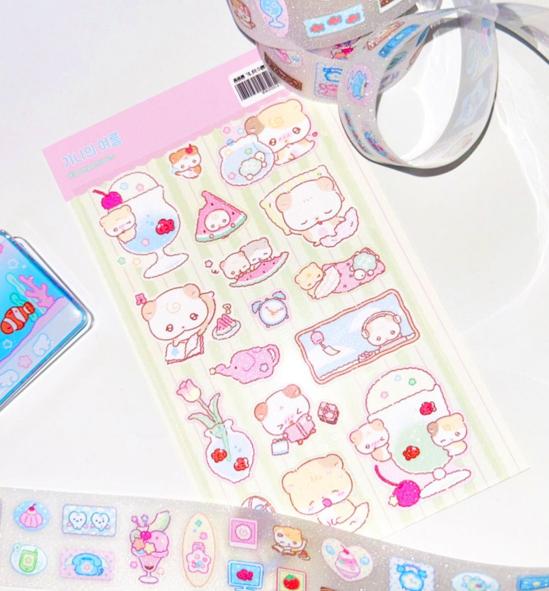 Guinea’s Summer Sugar Glitter Seal Sticker