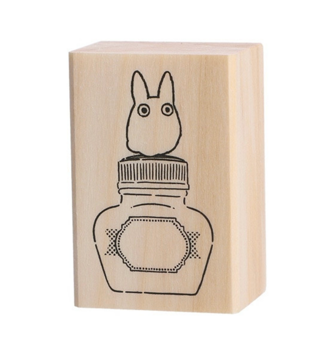 [JAPAN] My Neighbor Totoro Wooden Stamp [Little Totoro and Ink Bottle]