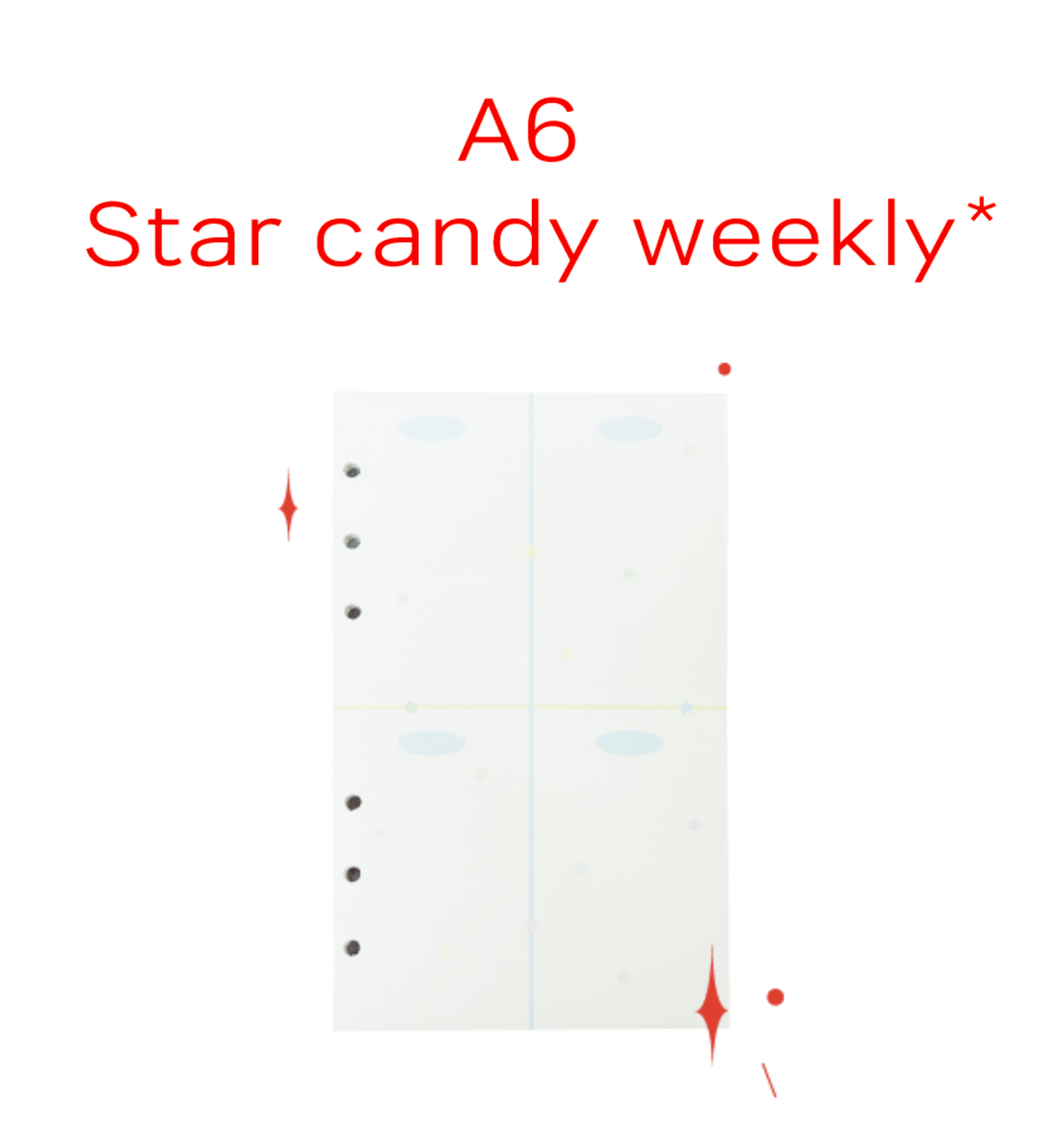 A6 Star Candy Weekly Paper Refill