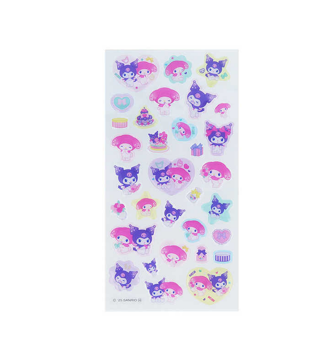 Sanrio Clear Plump 3D Sticker [My Melody 50th & Kuromi 20th Anniversary Party]