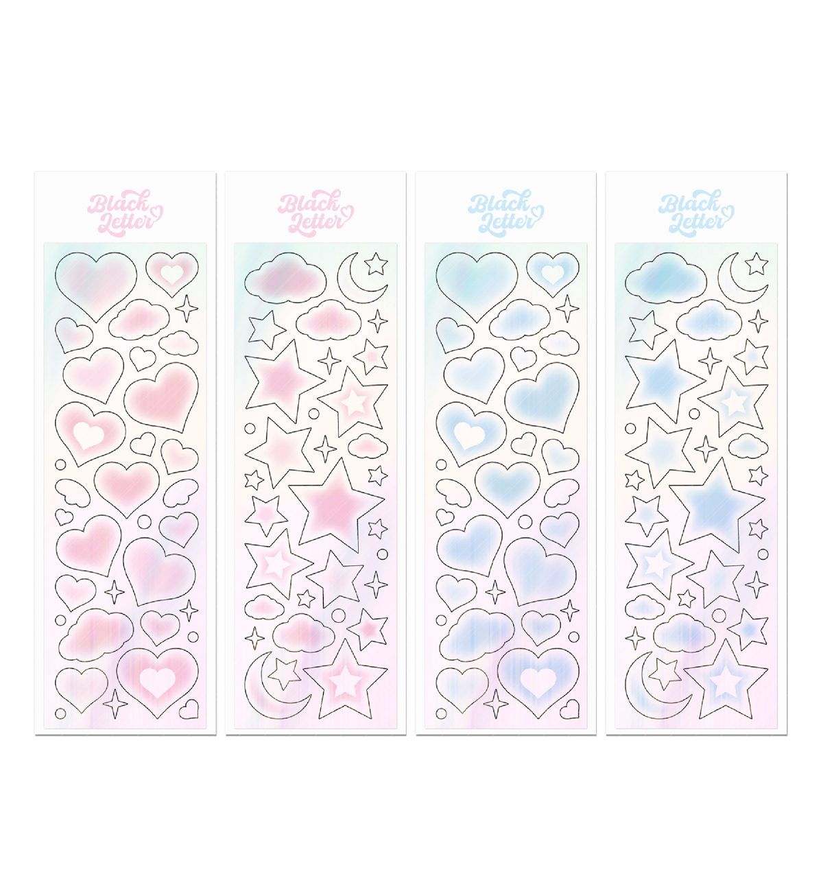 Pearly Aurora Seal Sticker [Heart & Star]