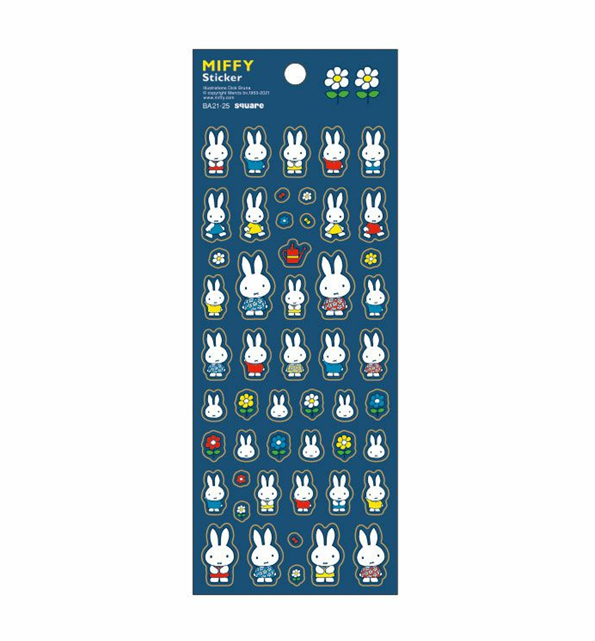 Miffy Sticker [Gold Foil - Navy]