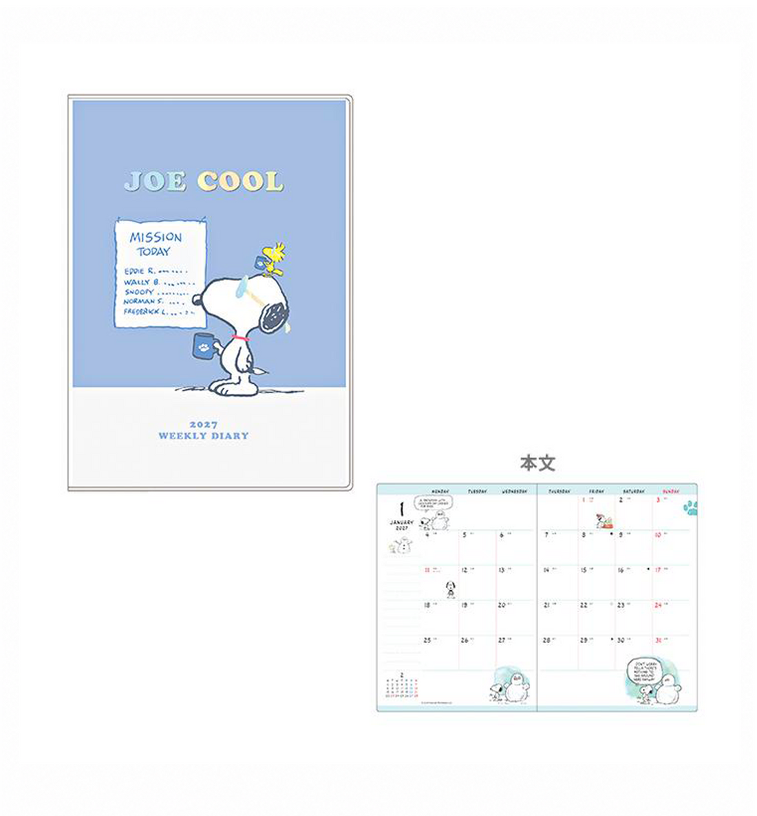 [JAPAN] 2027 Peanuts Snoopy B6 Weekly Planner [Joe Cool]