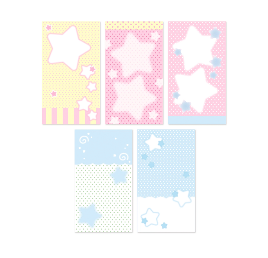 Starry Stars Long Paper Sticker