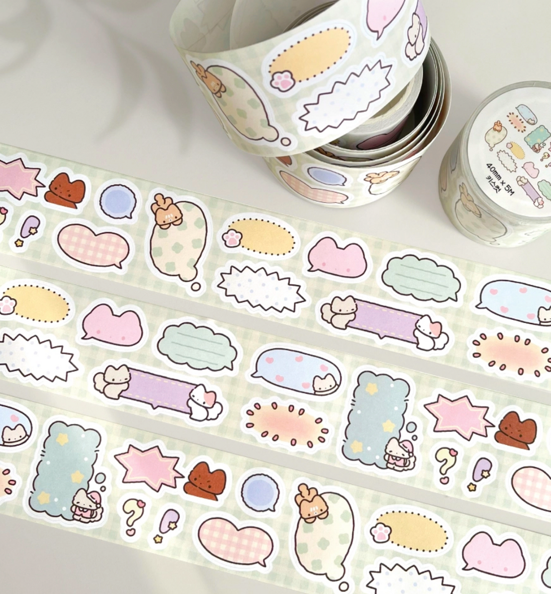 Speech Bubble Memo Kiss Cut Washi Tape
