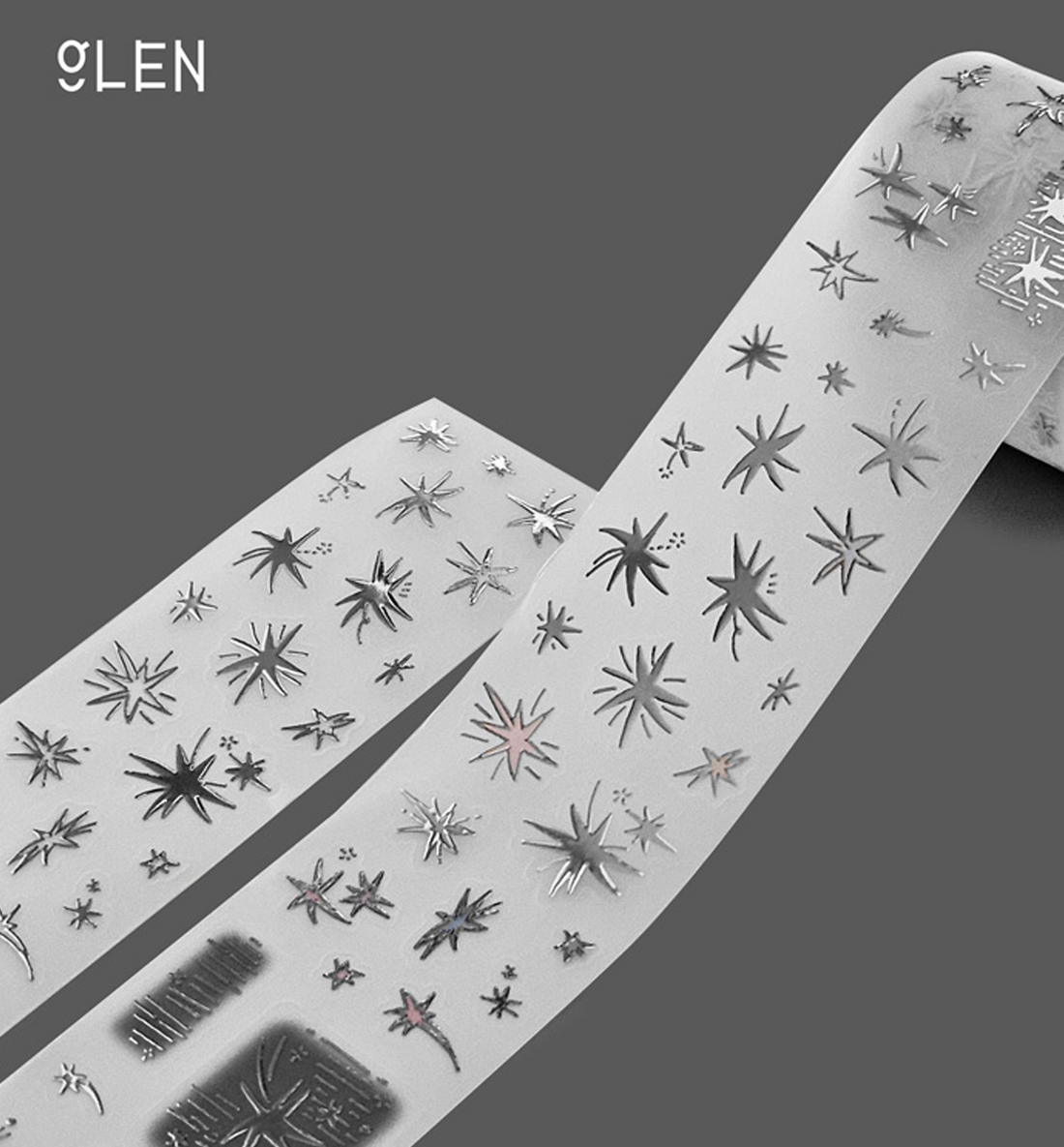 Shooting Star Silver Foil Kiss Cut Washi Tape