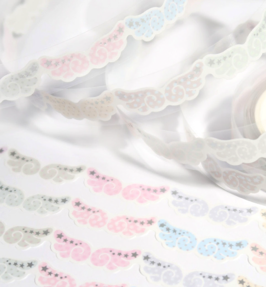 Baby Angel Die-Cut Silver Foil Masking Tape
