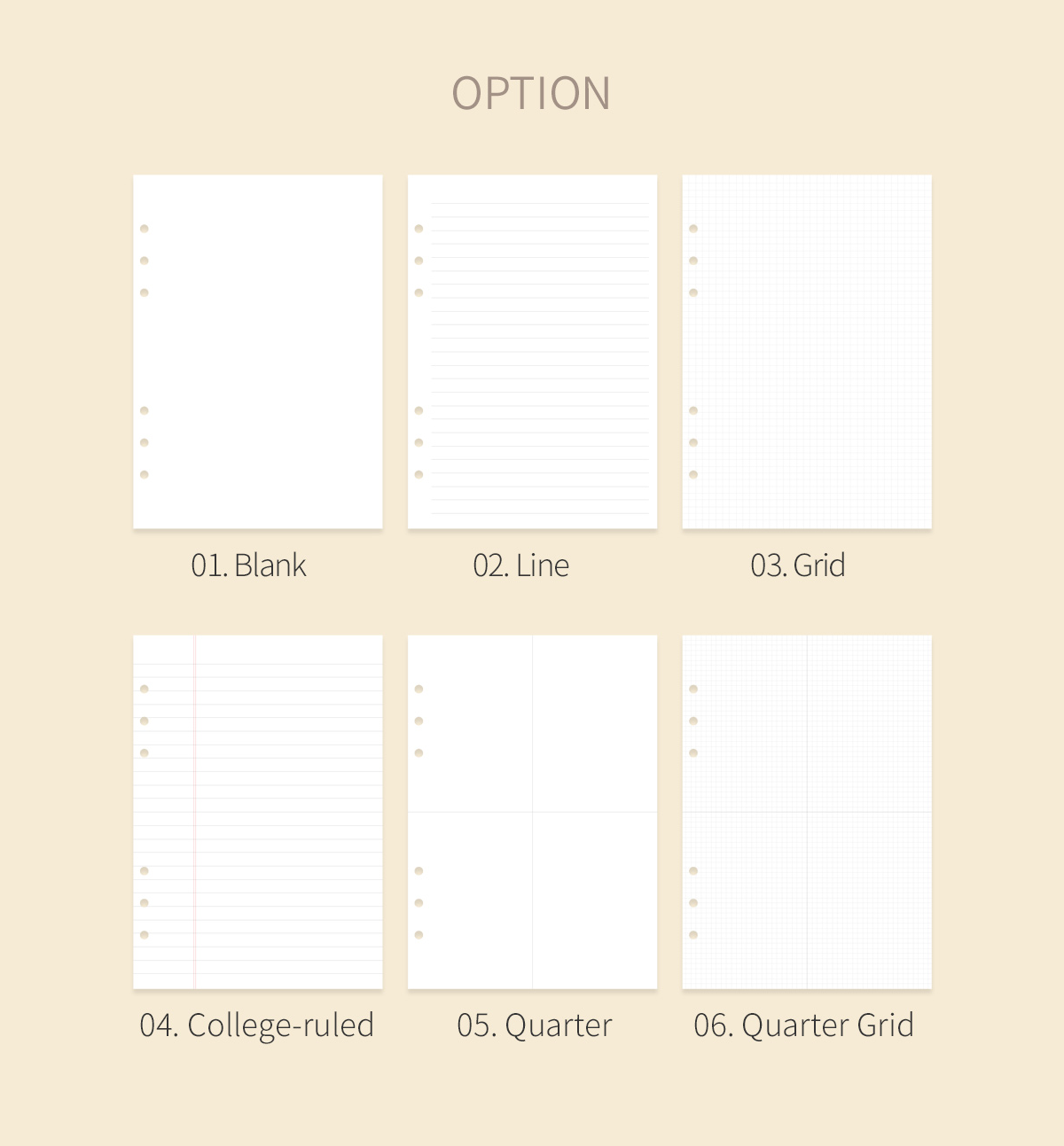 A5 Basic Note Refill Ver. 2 [25 Sheets]