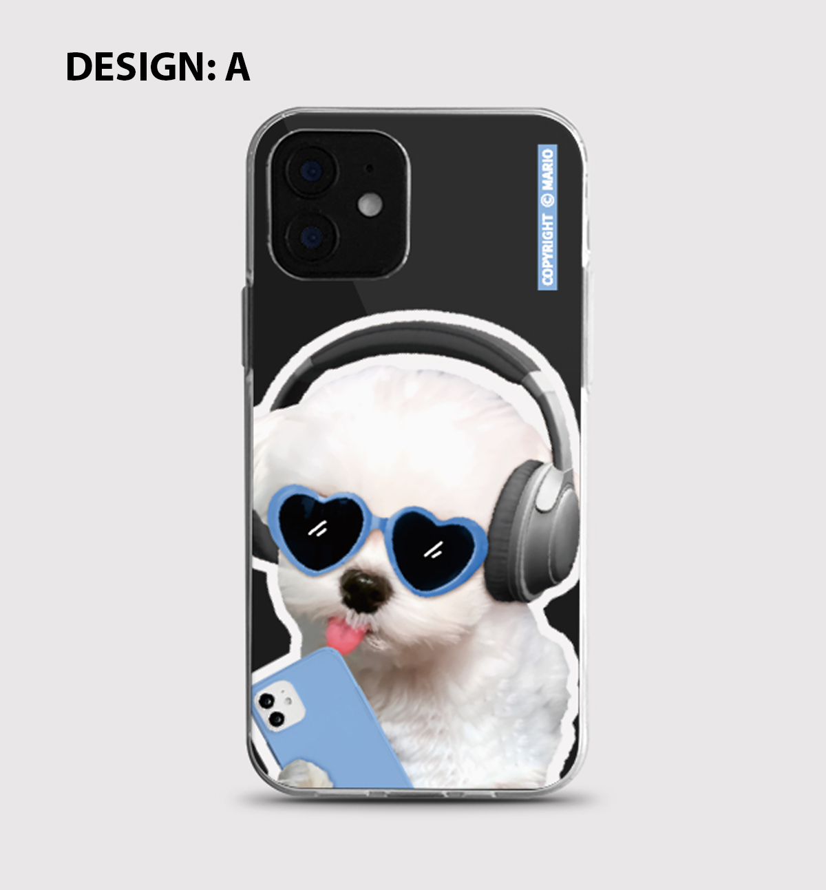 Heart Doggy & Kitty Phone Case [Jelly]