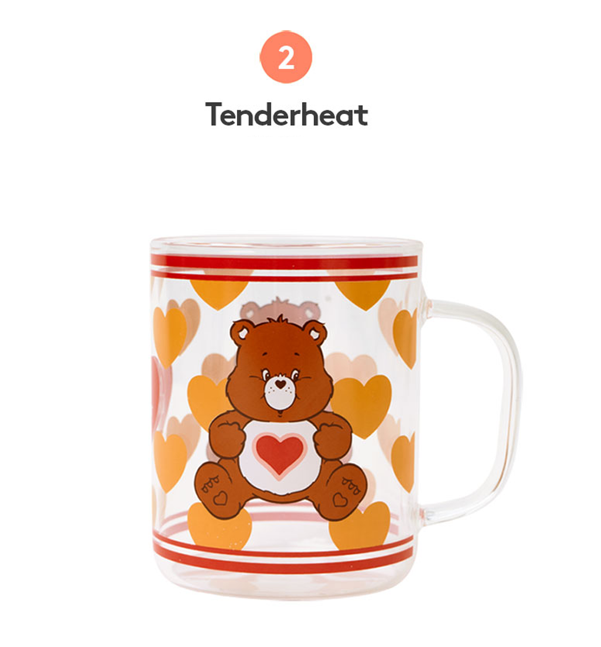 Care Bears Handle Transparent Glass Cup