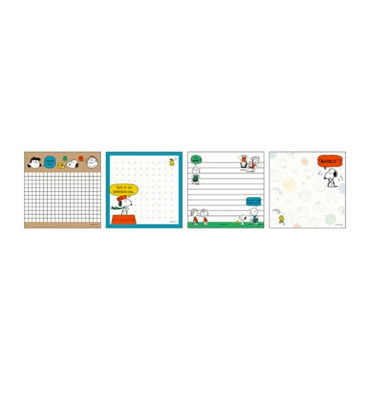 Peanuts Snoopy Square Memopad [White Friends]