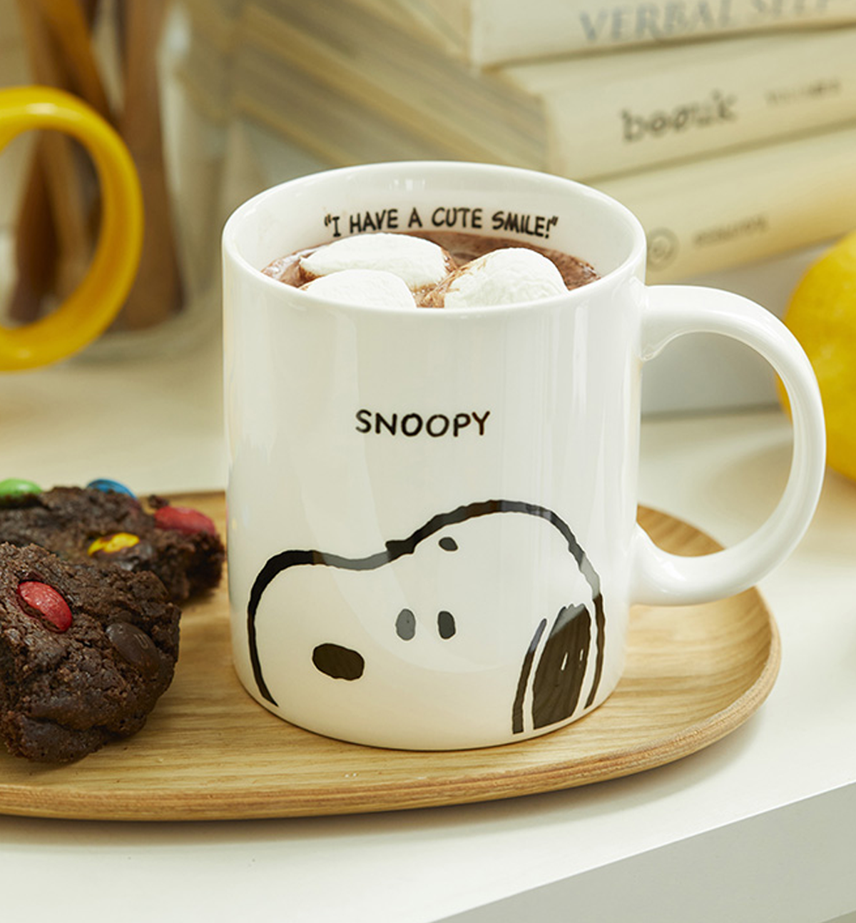 Snoopy & Woodstock Face Mug Set [2 Mugs]