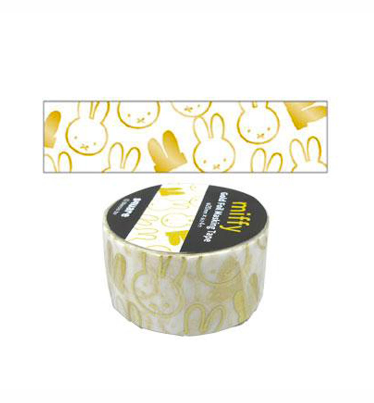 Miffy Gold Foil Washi Tape [White]