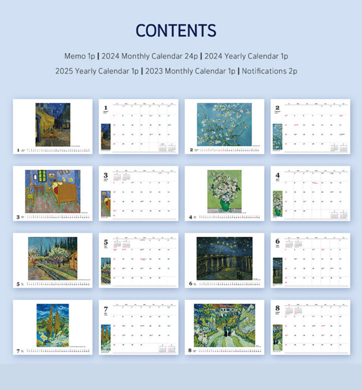 2024 Art Desk Calendar [Vincent]
