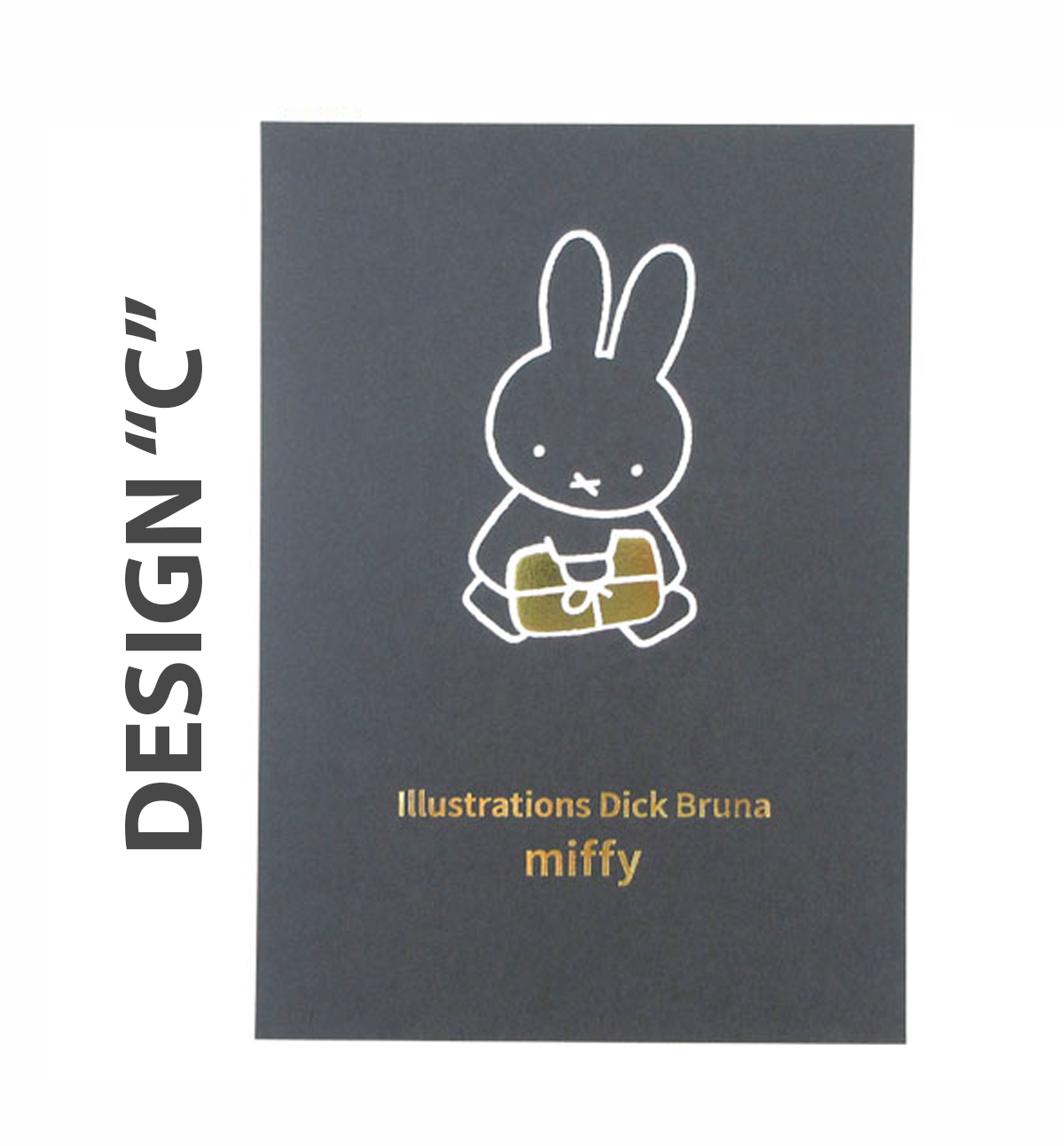 Miffy Postcard [Gold Foil]