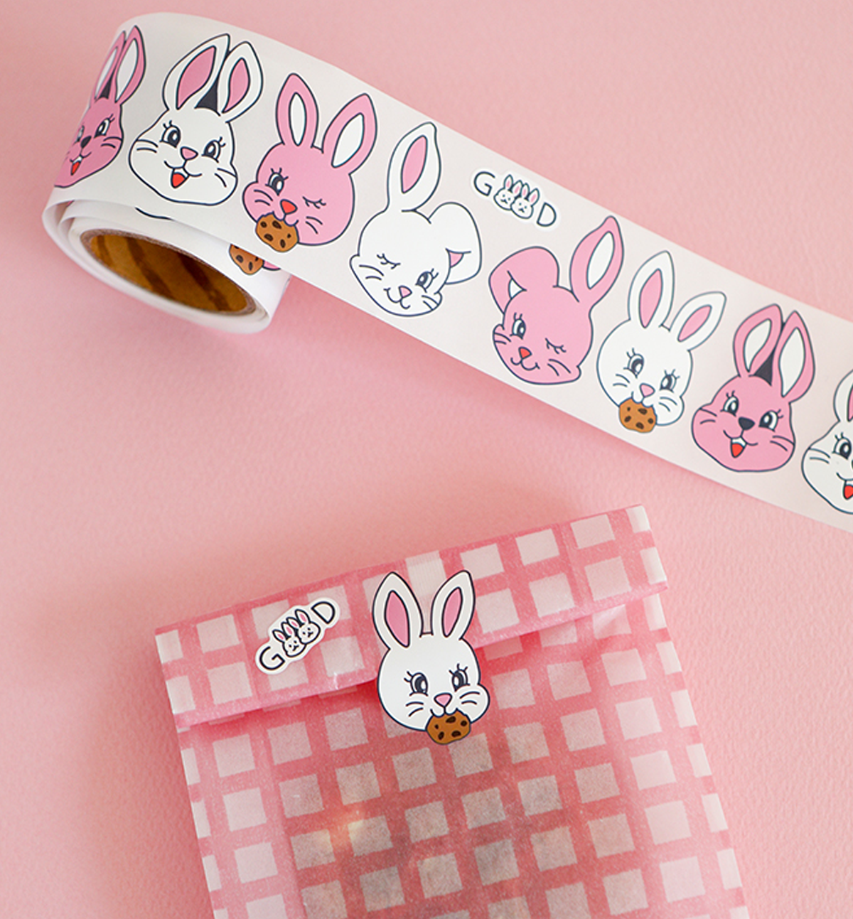Animal Roll Sticker [Cookie Bunny]