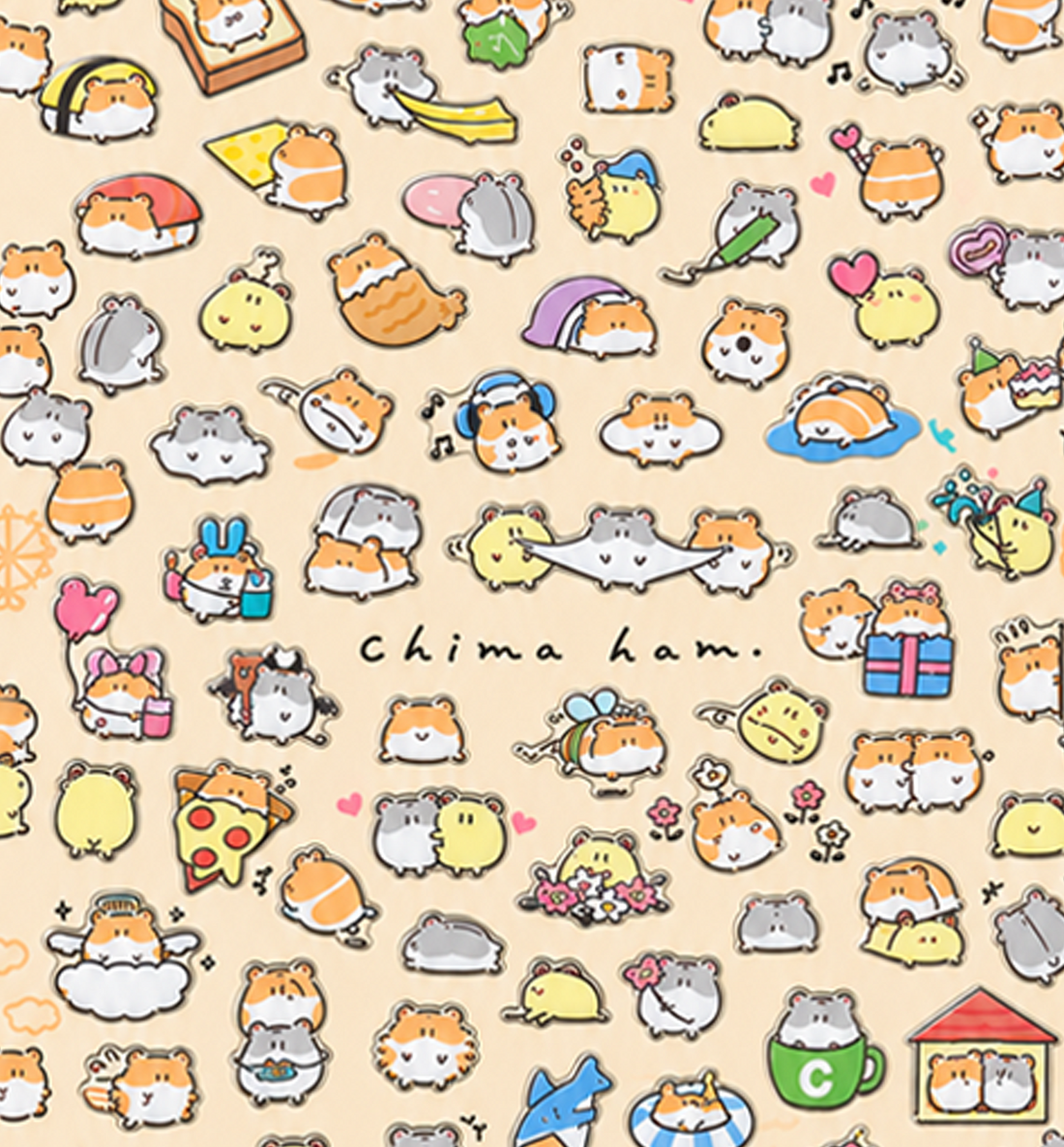 Hamster Chimahamu Planner Sticker