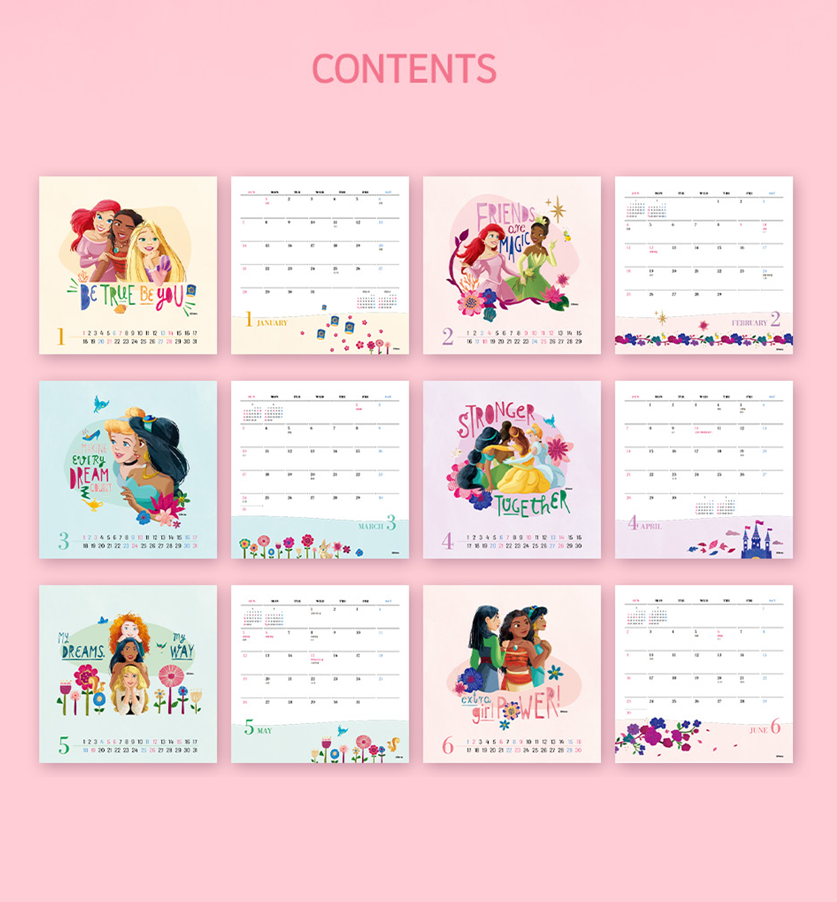 2024 Disney Princess Desk Calendar