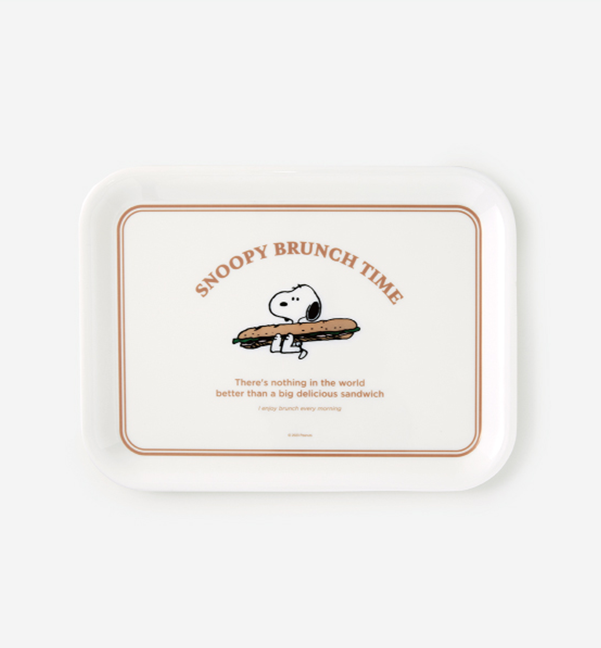 Peanuts Snoopy Tray Plate [Brown Line]