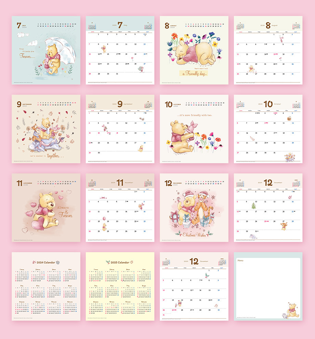 2024 Winnie The Pooh Desk Calendar