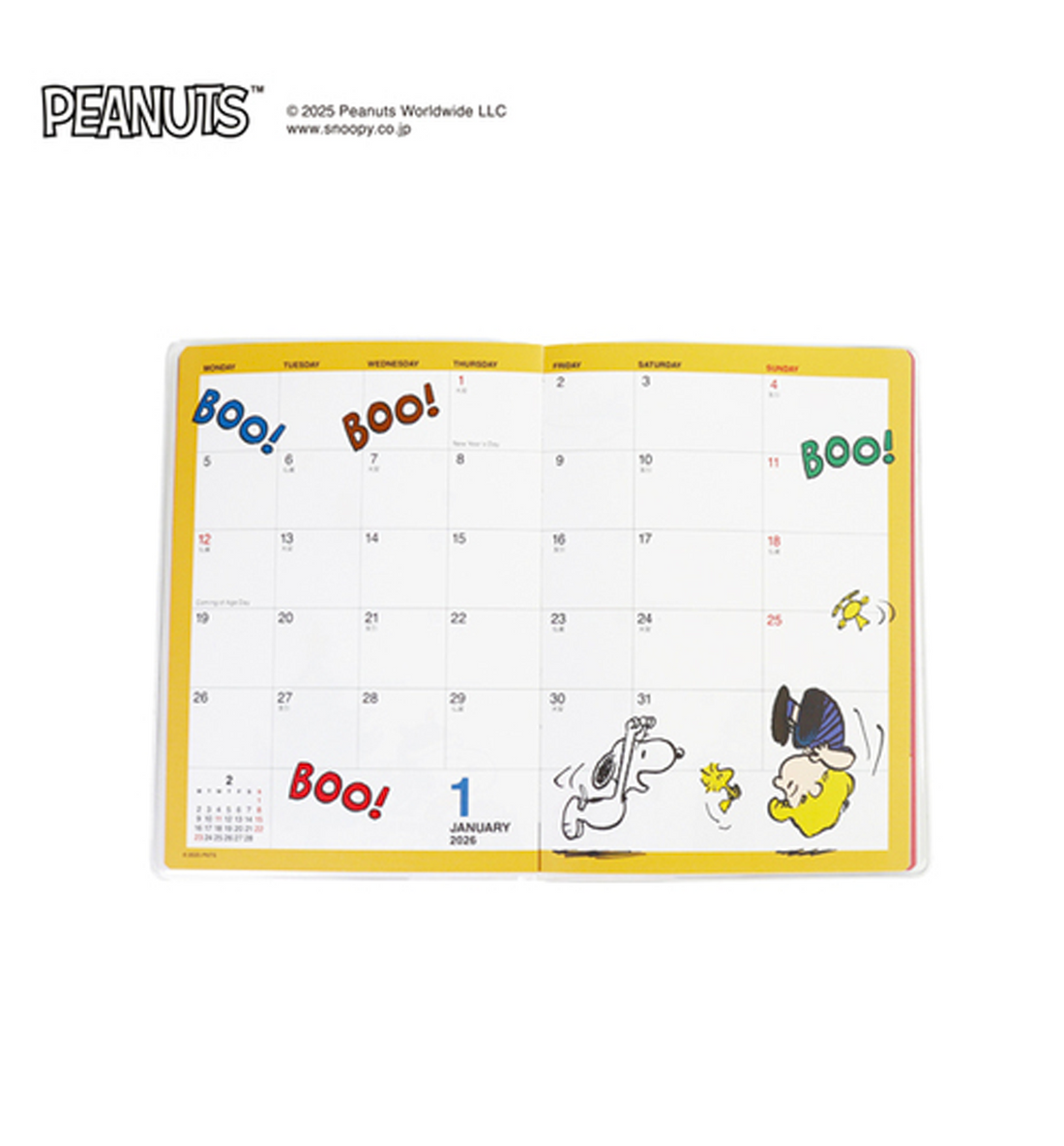 [JAPAN] 2026 Peanuts Snoopy A6 Monthly Planner [Charlie]