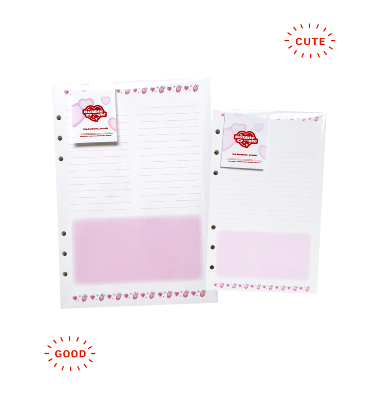 A6 Strawberry Pixel Paper Refill