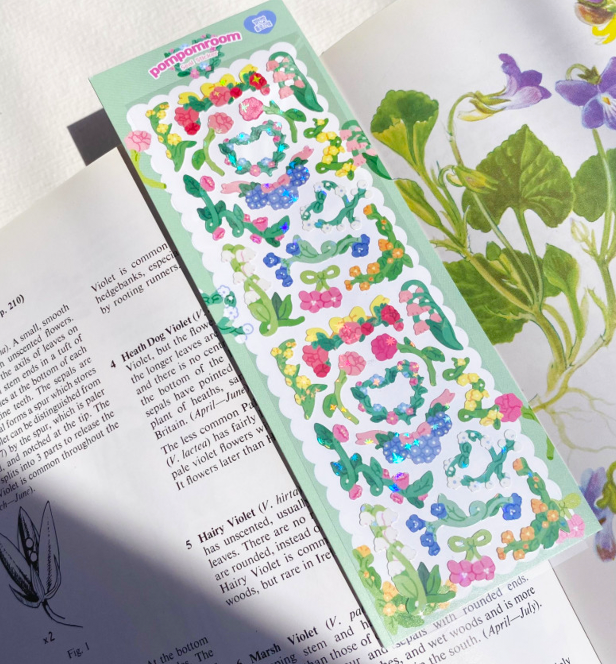 Flower Confetti Hologram Seal Sticker